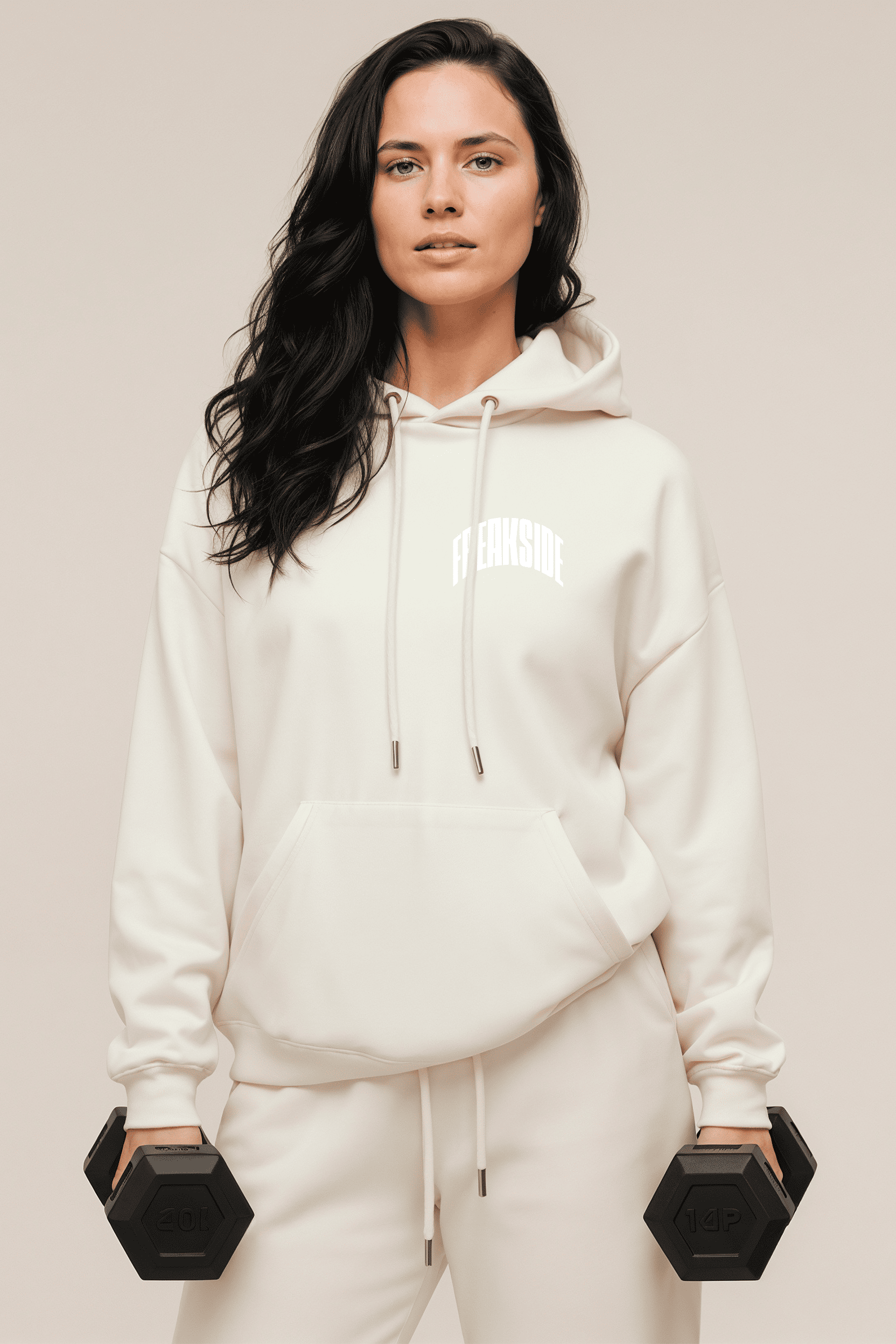 Moletom de treino feminino "Freakside" Offwhite