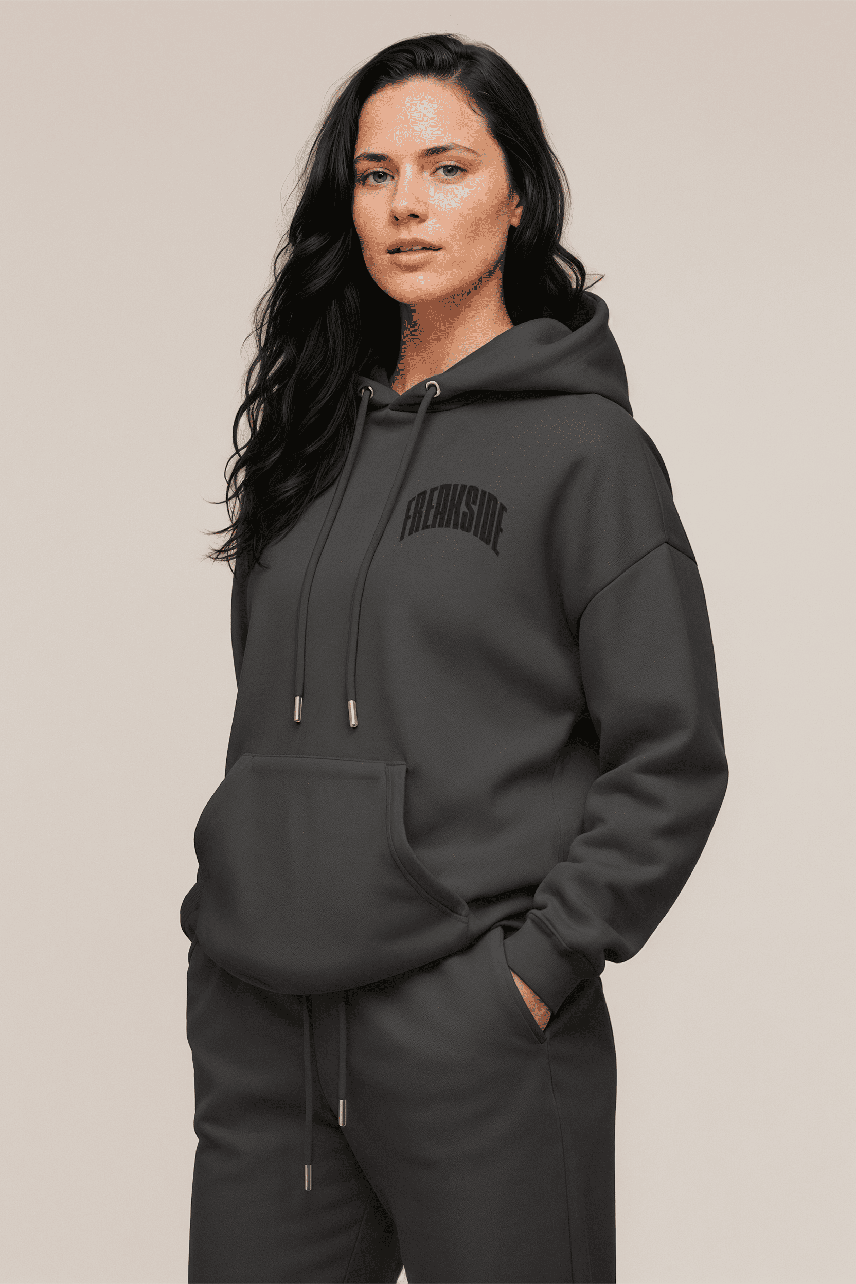 Moletom de treino feminino "Freakside" Chumbo