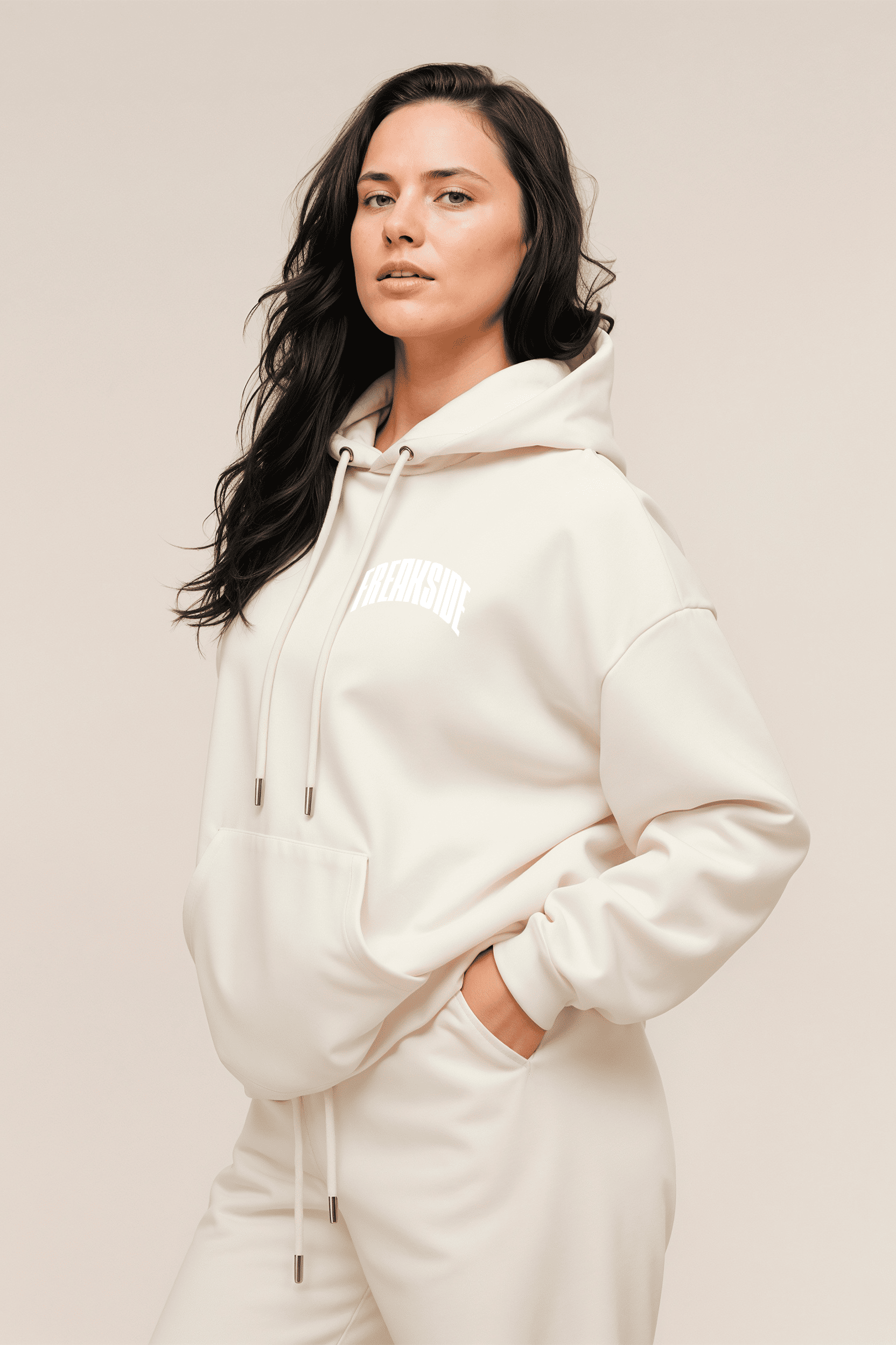 Moletom de treino feminino "Freakside" Offwhite