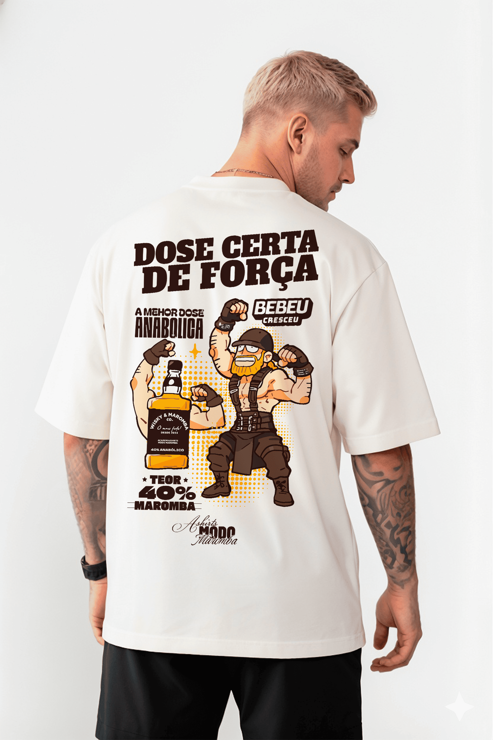 Camiseta Oversized "Dose Anabólica" Freakside™