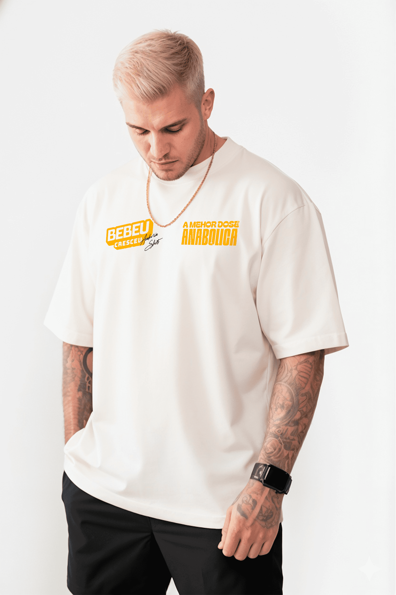 Camiseta Oversized "Dose Anabólica" Freakside™