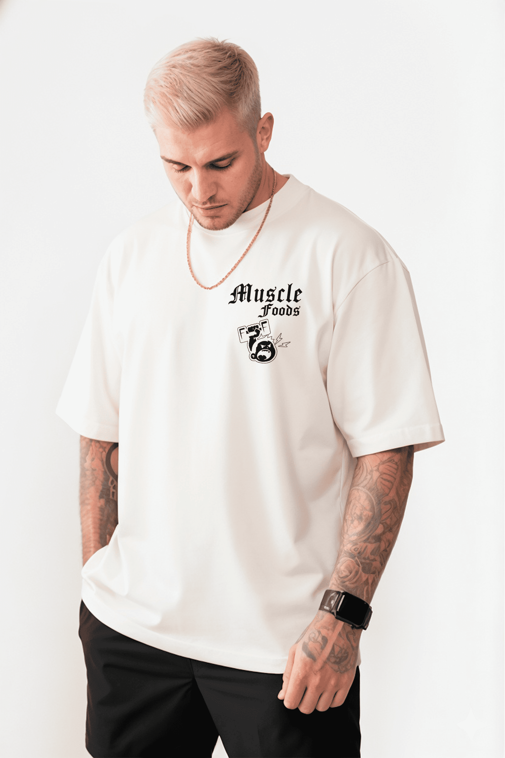 Camiseta Oversized "Mr Muscle Foods" Freakside™