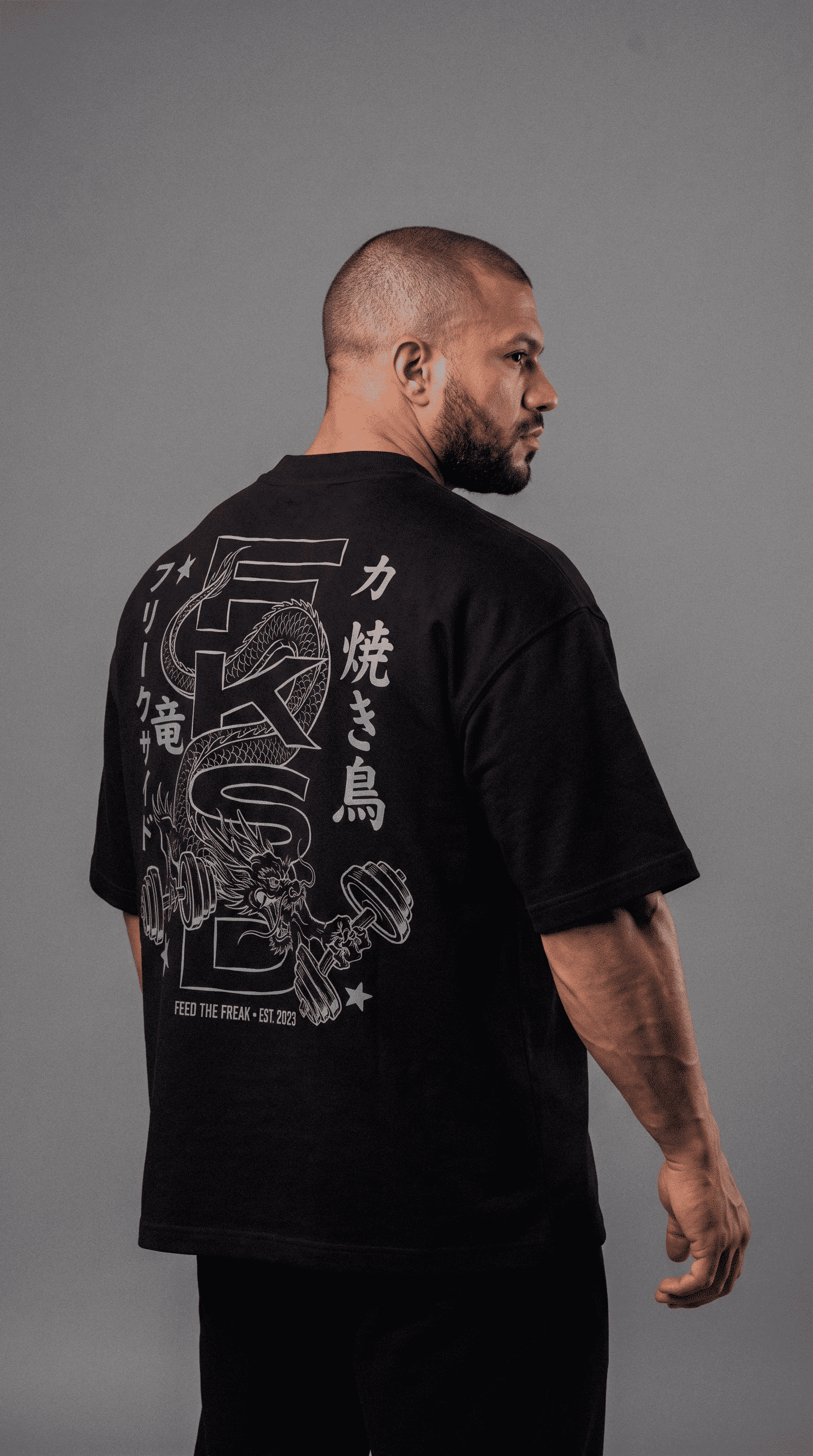 "CAMINHO DO DRAGÃO" Heavy Oversized All Black BUSHIDO™
