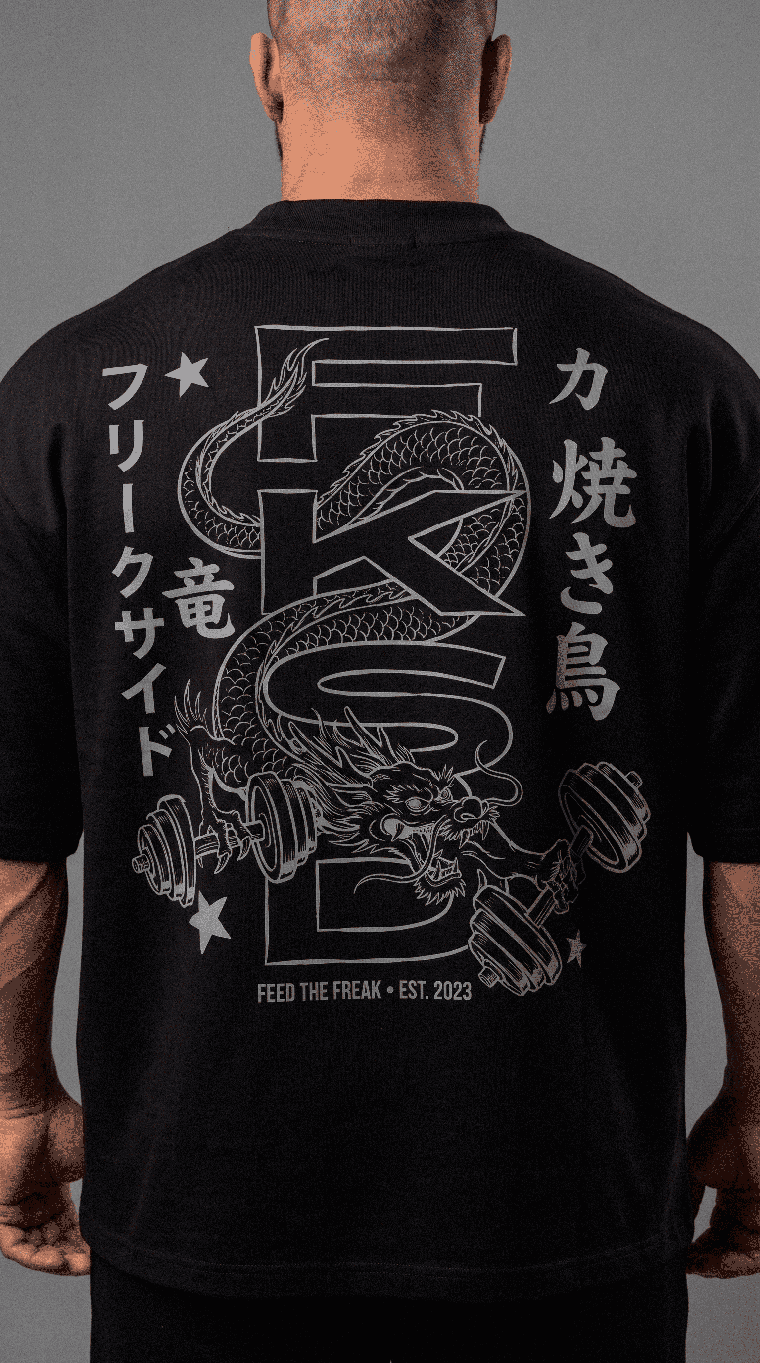"CAMINHO DO DRAGÃO" Heavy Oversized All Black BUSHIDO™
