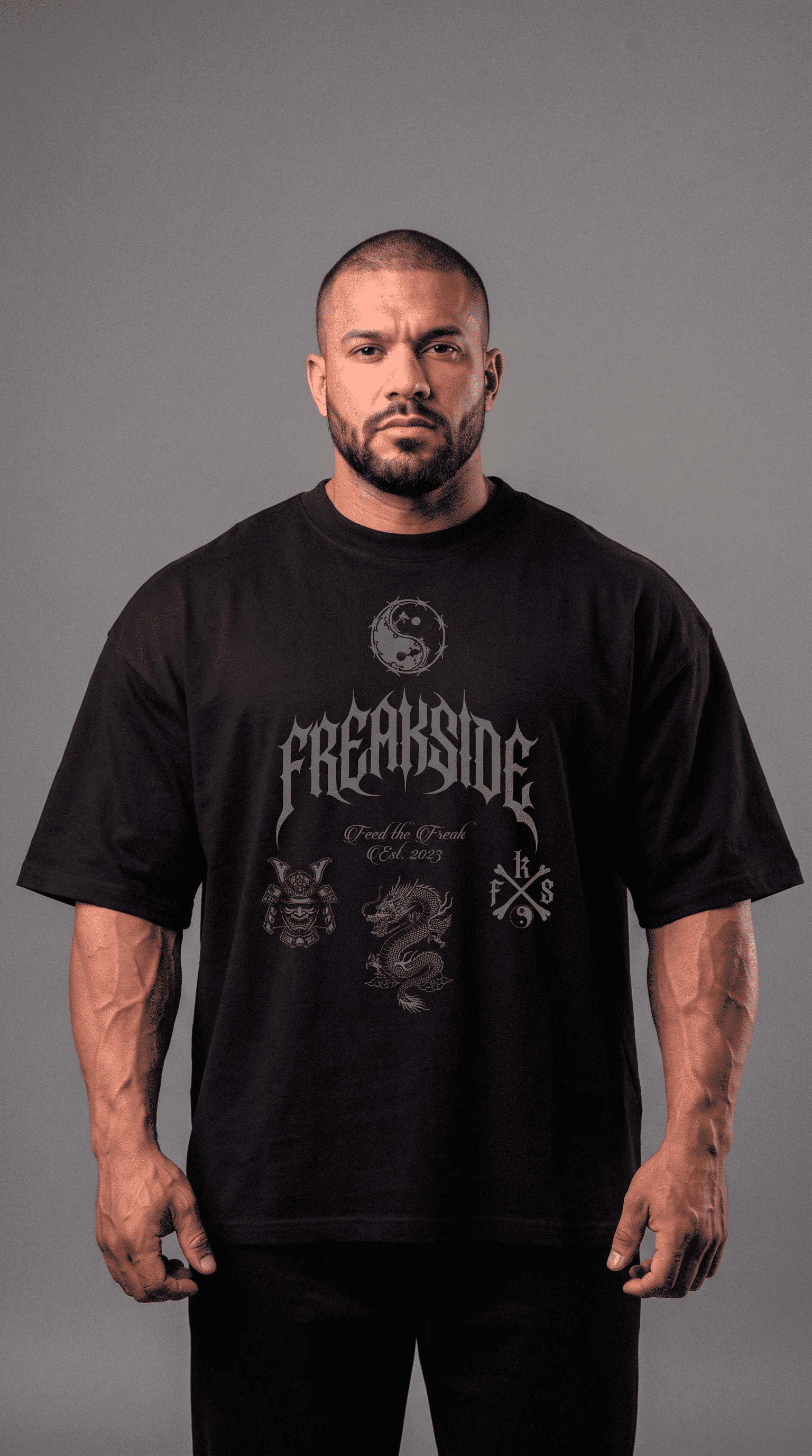 "CAMINHO DO DRAGÃO" Heavy Oversized All Black BUSHIDO™