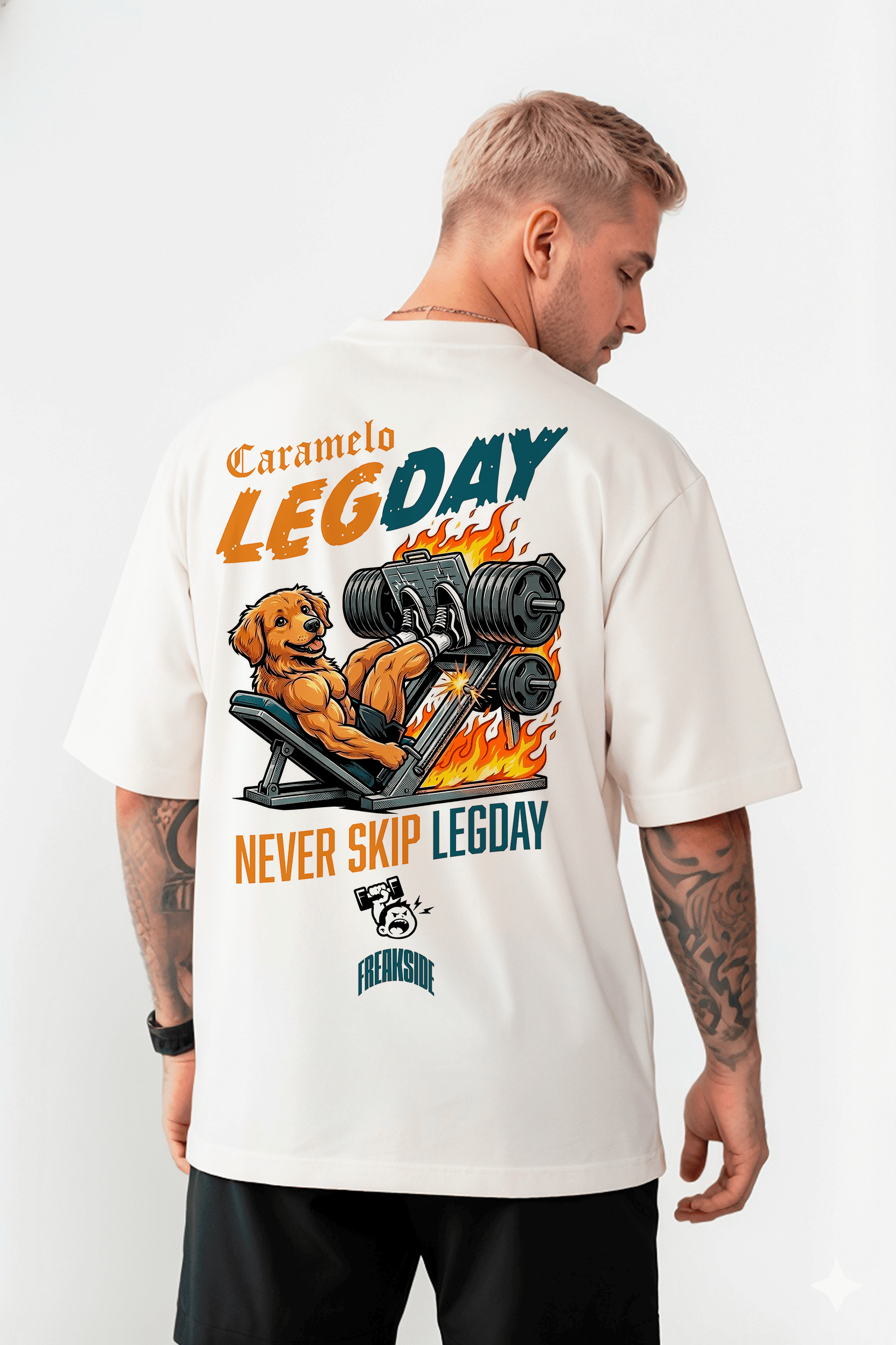 Camiseta Oversized "CARAMELO LEGDAY" Freakside