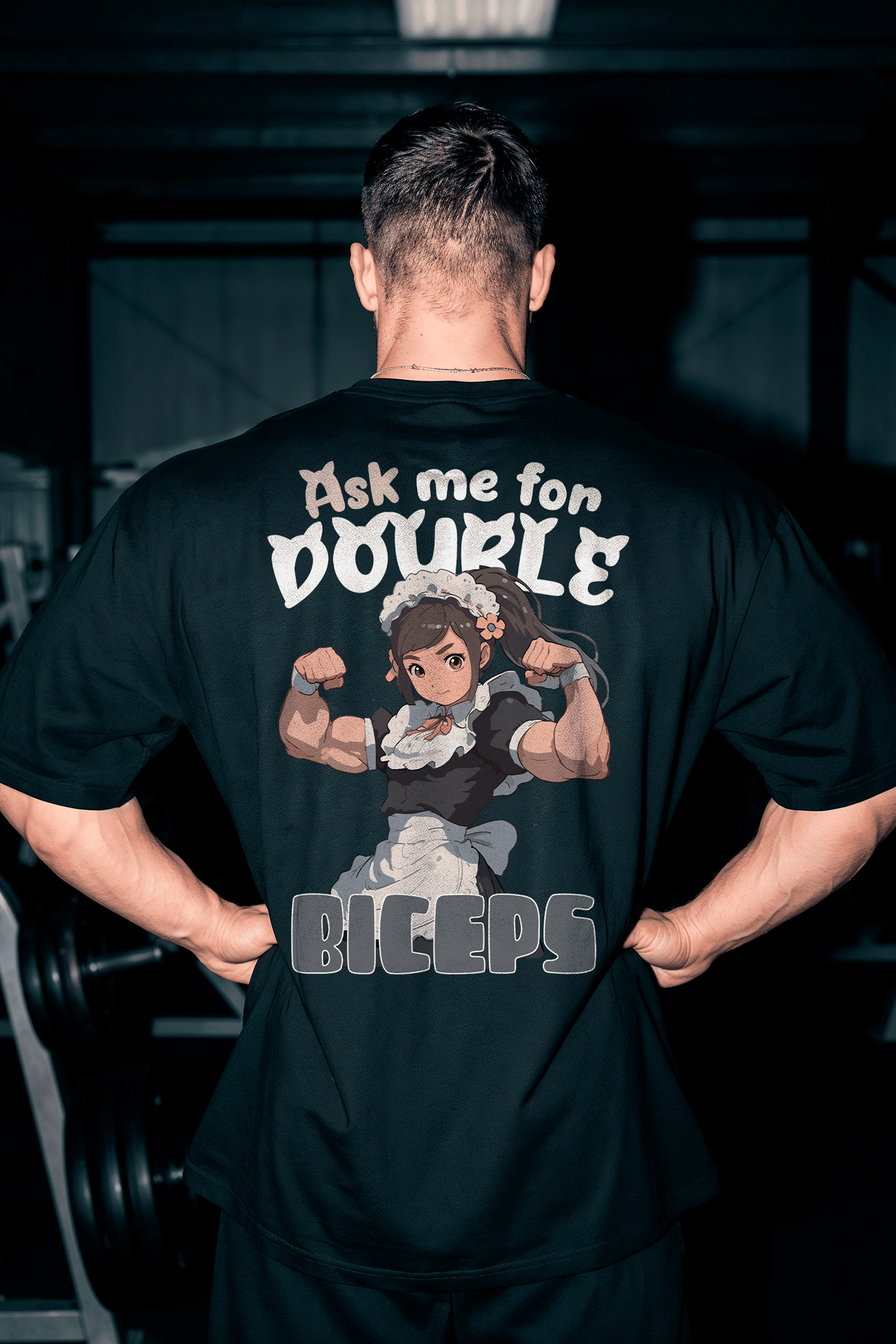 Camiseta Oversized "Ask me for Double Biceps" Freakside
