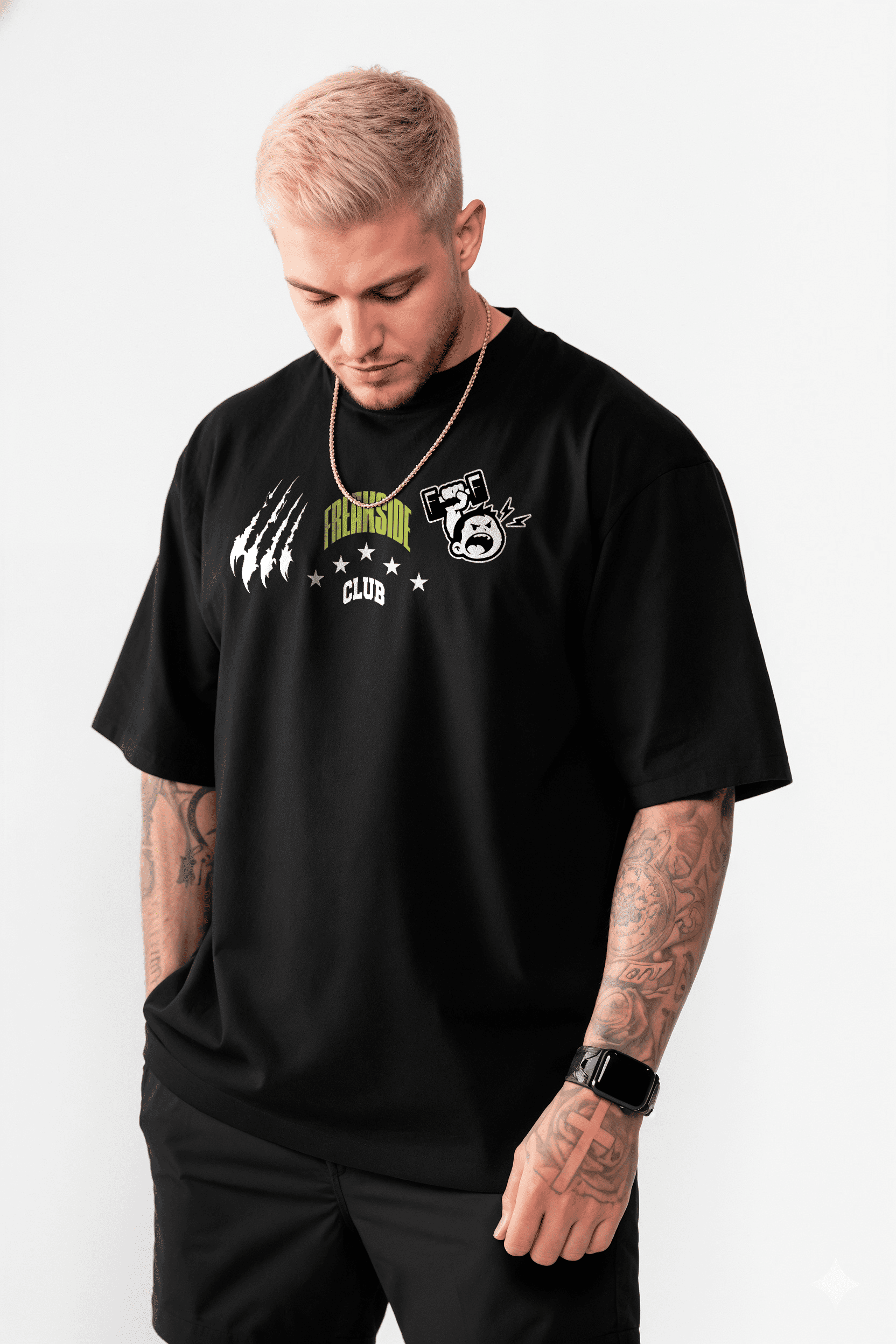 Camiseta Oversized "Dino Club" Freakside