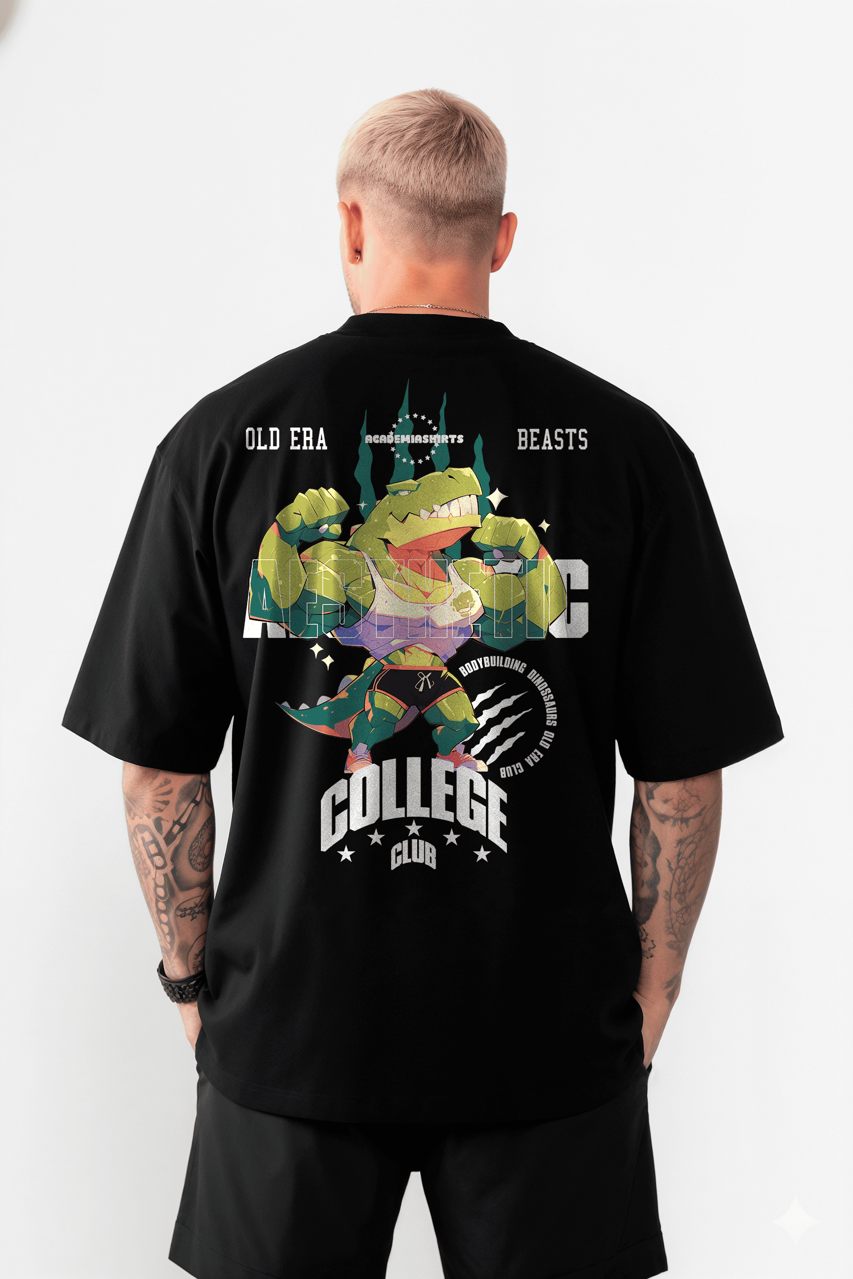 Camiseta Oversized "Dino Club" Freakside