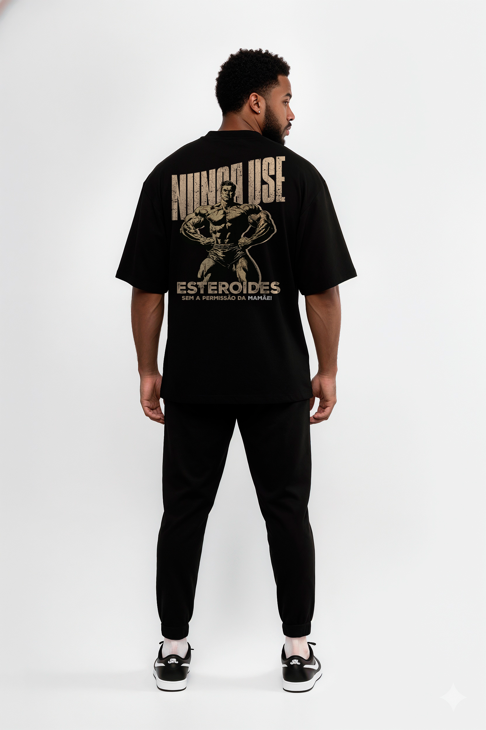 Camiseta Oversized "Nunca use esteroides" Freakside™