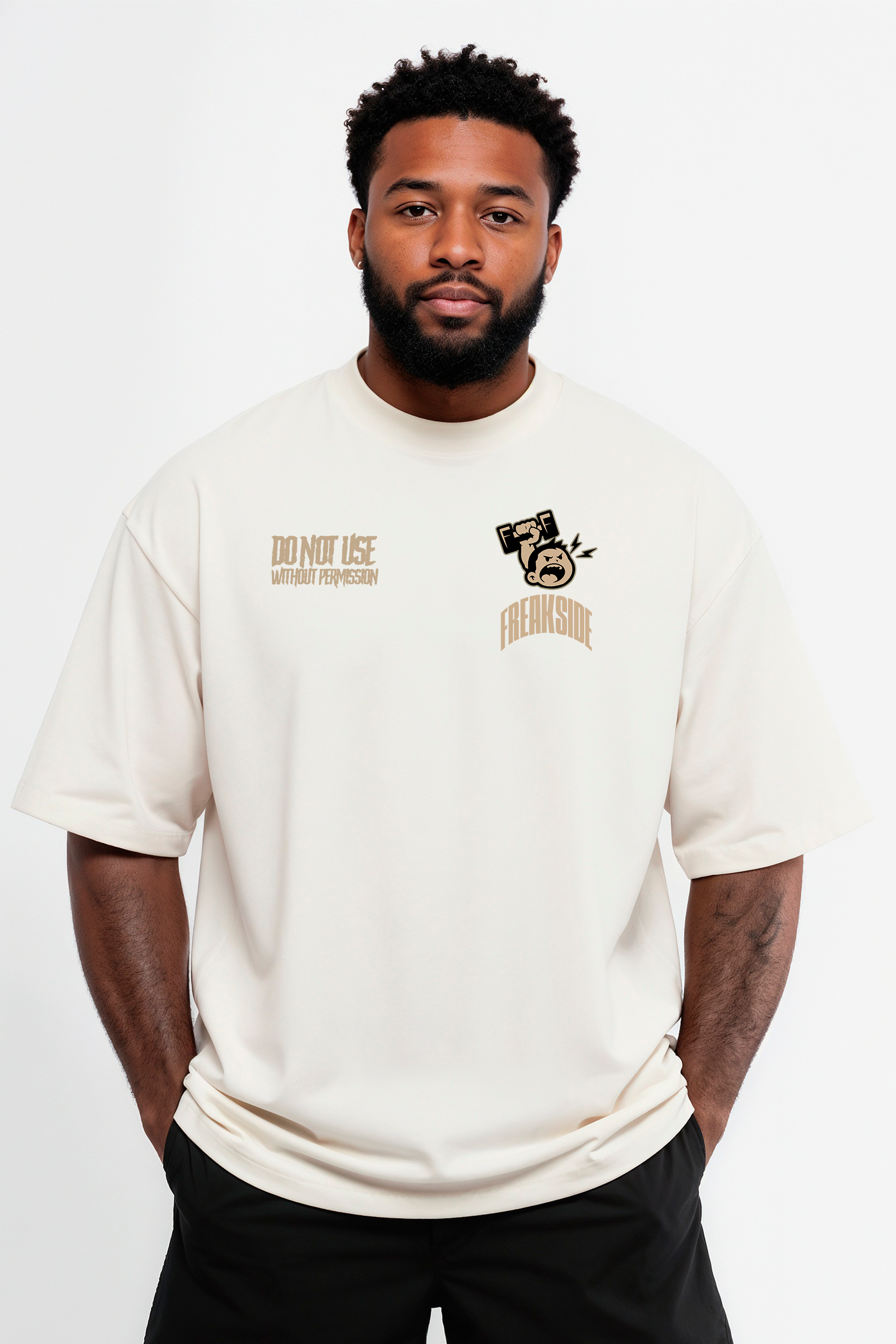 Camiseta Oversized "Nunca use esteroides" Freakside™
