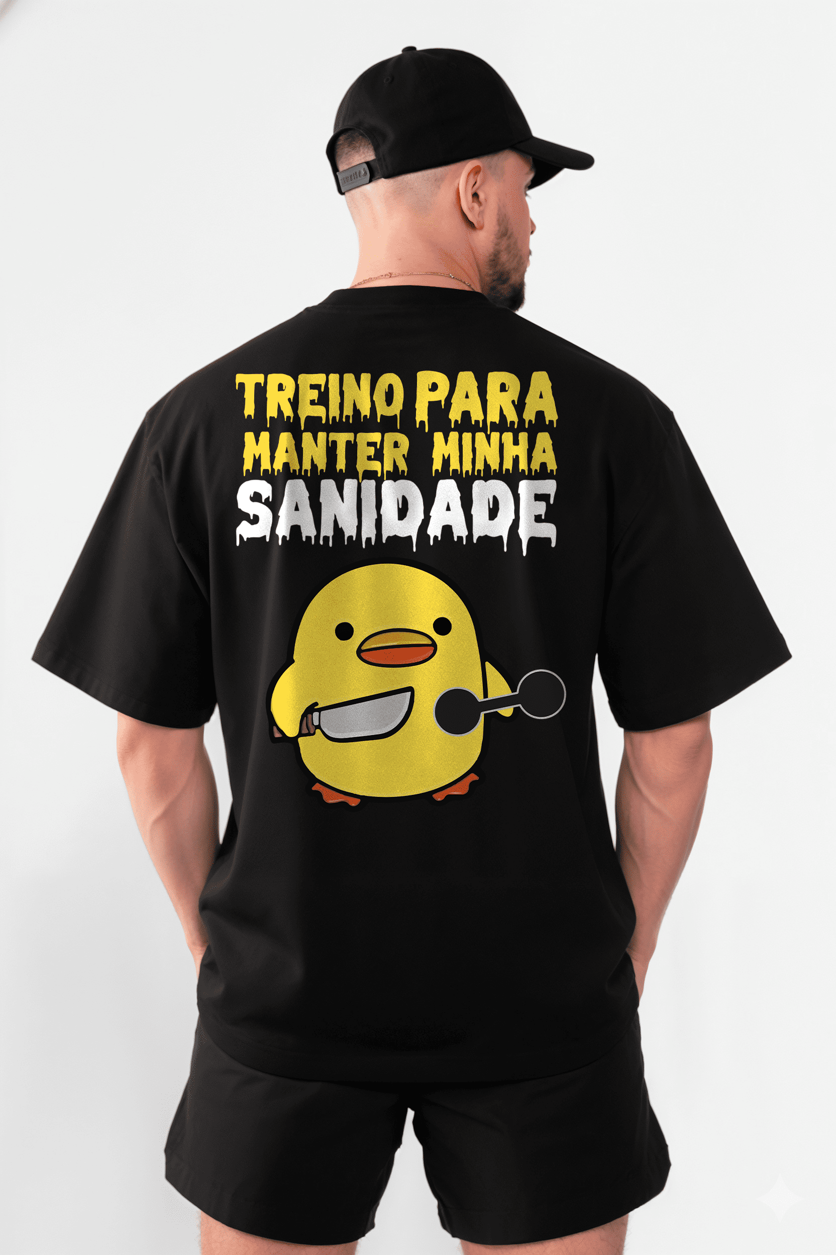 Camiseta Oversized "Treino para manter a Sanidade " Freakside™