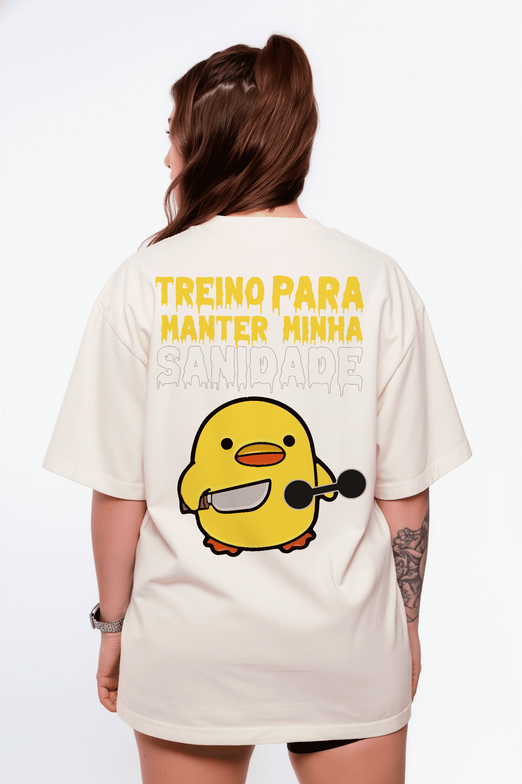 Camiseta Oversized "Treino para manter a Sanidade " Freakside™