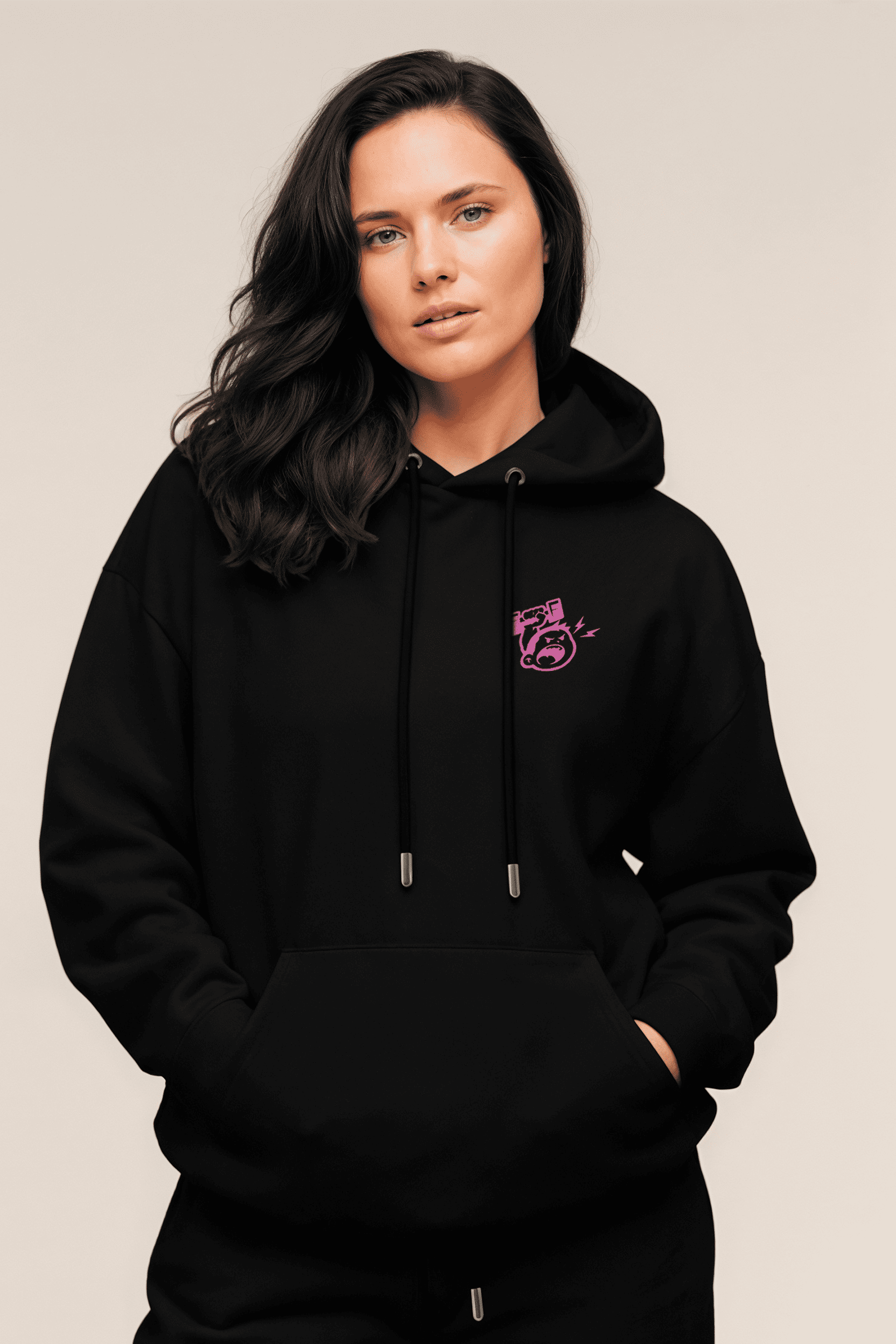 Moletom de treino feminino "Freakside Heart" Preto